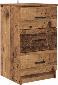 vidaXL Éjjeliszekrény fiókkal Régi fa 38 x 38 x 66 cm Faanyag