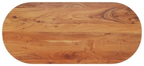 tömör akácfa ovális asztallap 110 x 50 x 3,8 cm