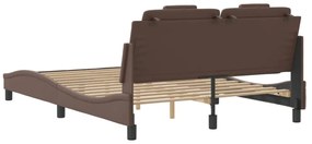 barna műbőr ágykeret Viana matrac nélkül 120 x 200 cm