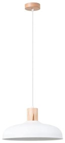 Sollux SL.1323 - Csillár zsinóron INDY 1xE27/15W/230V átm. 38 cm fehér