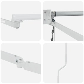 Kézi Behúzható Napellenző LED-del Narancs és Barna 350x250 cm