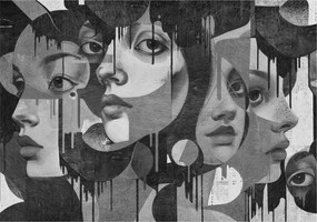 Flizelin tapéta Flizelin Fali Prémium Női arcok 208x146