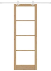 Csúszóajtó Barna 83 x 232 cm Fa és fém