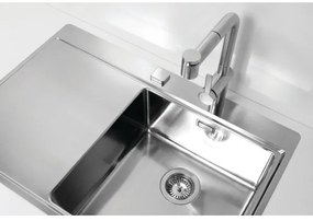 ALVEUS 1103651 - Mosogató PURE 79x52,5 cm satin, jobb