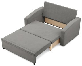 Zeus kanapé, bársony, hab töltet, döntött kartámasz, világosszürke