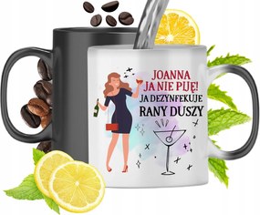 Mágikus bögre Johannának Fekete matt nyomott mintával 330ml