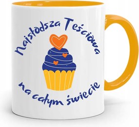 Sárga Anyós Bögre A Legédesebb Anyósnak, fényképes nyomattal