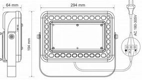 LED Kültéri reflektor PROFI LED/100W/180-305V IP65