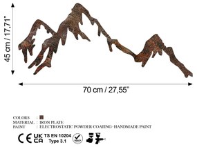 Fém fali dekoráció, Rusty Mountain