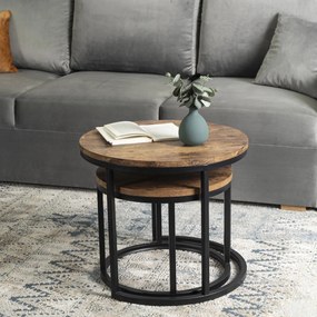 Dohányzóasztal szett FIGO rusztikus tölgy