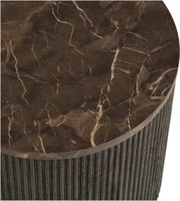 Kerek tárolóasztal márvány dekoros asztallappal ø 45 cm Rota – House Nordic