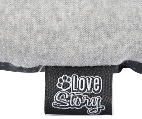 Világosszürke fekhely kutyáknak 60x48 cm Graphene – Love Story