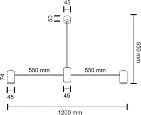 Antigo Dakata 5634 Plafonlámpa 2x10W/GU10 IP20