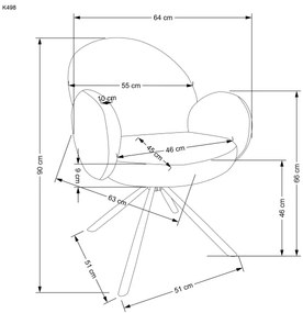 KIVA étkezőszék 1 db szürke