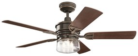 Kichler KLF-LYNDON-52-OZ - Mennyezeti ventilátor LYNDON 3xE27/8W/230V IP23 + távirányító