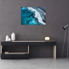 Kép - Hullámok a tengeren (üvegen) (70x50 cm)