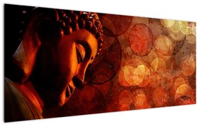 Kép - Buddha piros tónusokkal (120x50 cm)