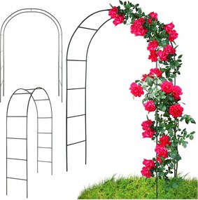 Kerti Pergola Fém Boltív Támasz Rózsa Kúszó Szőlő 240 cm Horgonyok