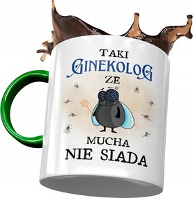 Zöld Bögre Nőgyógyásznak, hogy a légy ne üljön le fényképes nyomattal