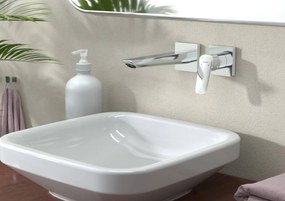 Hansgrohe Logis, Finom vakolat alatti mosdócsaptelep, 2 lyukú telepítés, EcoSmart, króm, 71256000