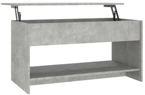 betonszürke szerelt fa dohányzóasztal 102x50x52,5 cm
