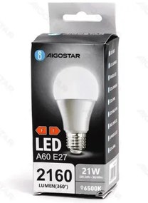 LED izzó A60 E27 21W 6500k