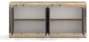 RUNEA komód világosbarna/antracitszürke