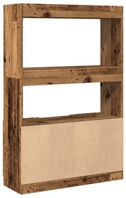 antik fa színű szerelt fa magasszekrény 92 x 33 x 140 cm