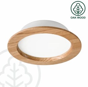 LED Beépíthető lámpa WOODY SPOT LED/16,5W/230V 4000K tölgy ø 18,5 cm