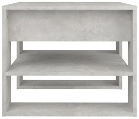Betonszürke szerelt fa dohányzóasztal 55,5x55x45 cm