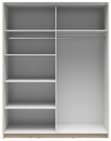 Ruhásszekrény tolóajtókkal Tetrix 33 (szonoma tölgy) (tükörrel). 1098548