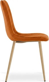 Terrakotta bársony szék LAVA