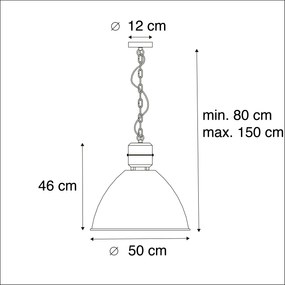 Ipari függőlámpa rozsda színben - Flynn