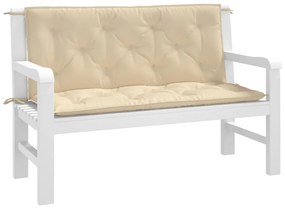 2 db bézs oxford szövet kerti padpárna 120 x 50 x 7 cm