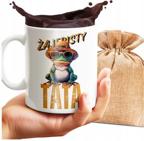 Nyomott Mintás Bögre Békás Apa Ajándék Apák Napjára 330 ML