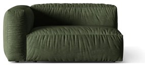 Zöld bársony kanapé modul (bal oldali) Martina – Micadoni