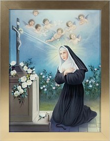 Vászonkép 45x35 Szent Rita Arany Keret