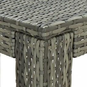 szürke polyrattan kerti bárasztal 100 x 60,5 x 110,5 cm