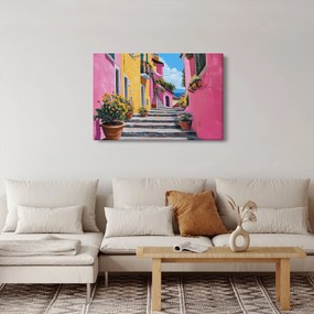 Kép - Rózsaszín sikátor (90x60 cm)