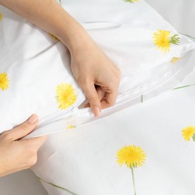 Goldea pamut ágyneműhuzat - pitypangok 140 x 200 és 70 x 90 cm