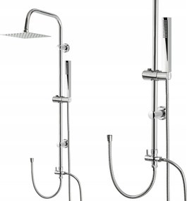 Zuhanyszett Csaptelep Nélkül Zuhanyoszlop Esőztető Négyzet 20