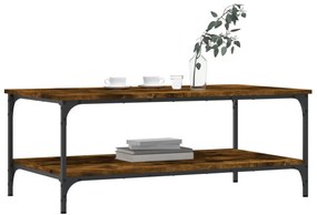 füstös tölgy színű szerelt fa dohányzóasztal 100x55x40 cm