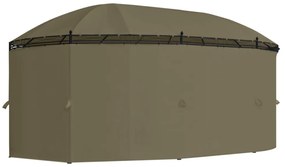 tópszínű pavilon függönyökkel 520 x 349 x 255 cm 180 g/m²