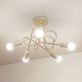 Felületre szerelhető csillár OXFORD 5xE27/15W/230V krémszínű