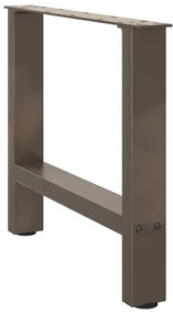 2 db natúr acél dohányzóasztal láb 50 x (42-43) cm acél