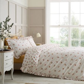 Fehér kétszemélyes ágyneműhuzat 200x200 cm Frill Ditsy Floral – Catherine Lansfield