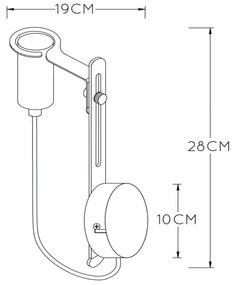 Lucide 45278/01/30 - Fali lámpa MALCOLM 1xE27/60W/230V
