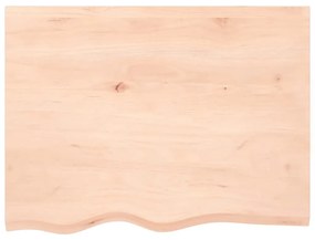 kezeletlen tömör tölgyfa fali polc 80x60x(2-6) cm