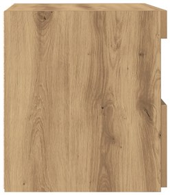Éjjeli asztal LED lámpákkal Kézműves tölgy 50x40x45 cm