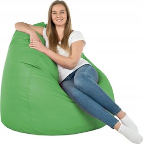 Táska Zöld XXL Öko Bőr Puff Fotel